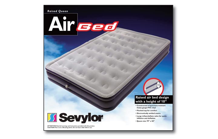 Sevylor Air Bed Packaging Graphic