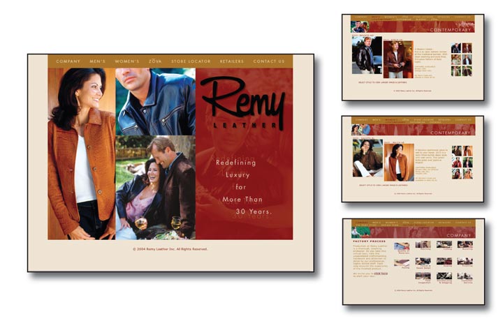 Remy Leather Apparel Website Design and Advertising